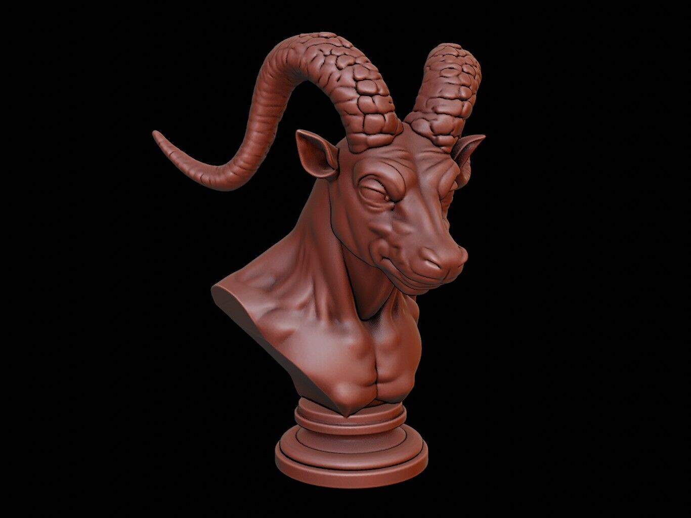 Centaur Beast Bust 3D print model_2
