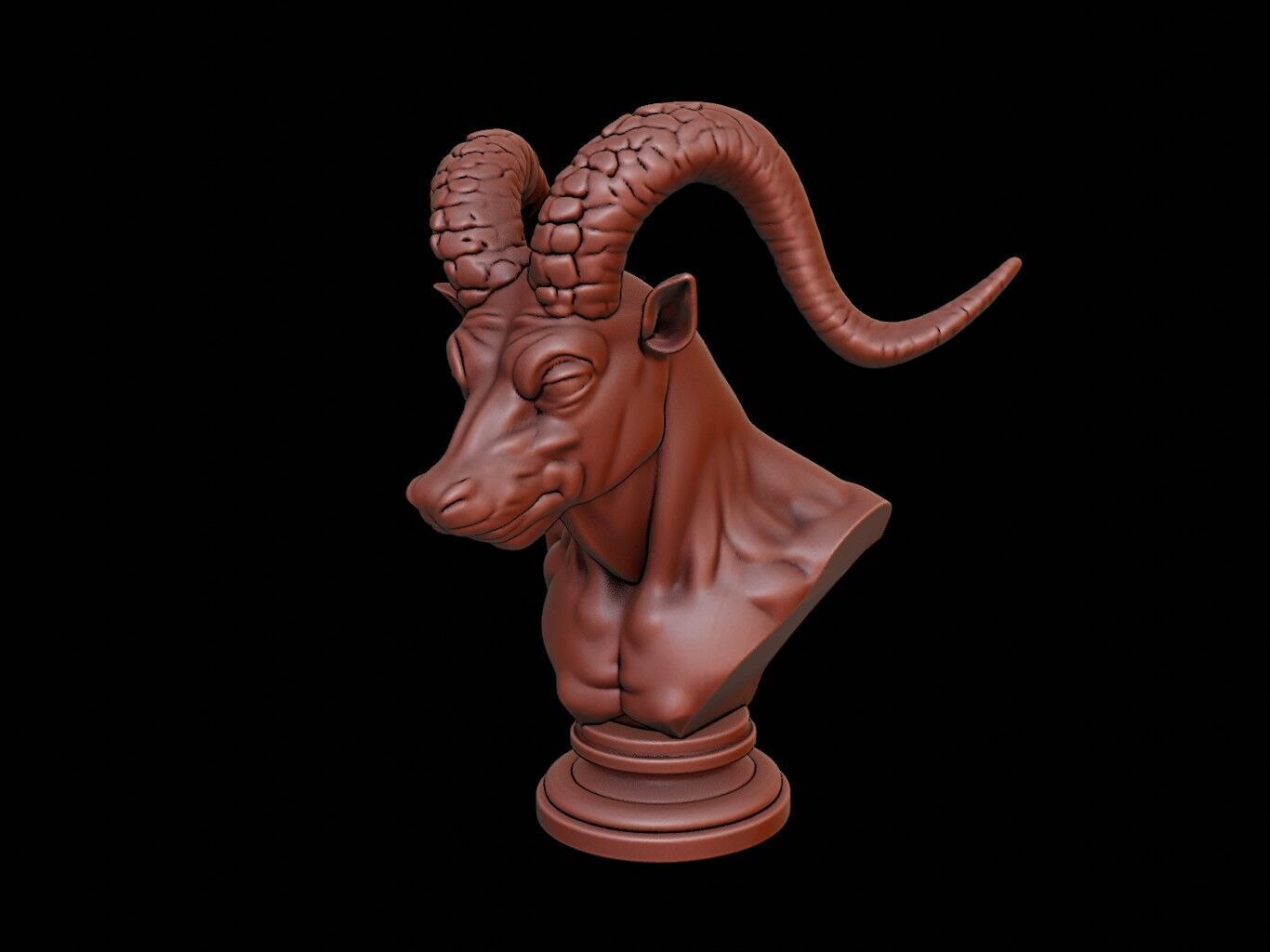 Centaur Beast Bust 3D print model_1