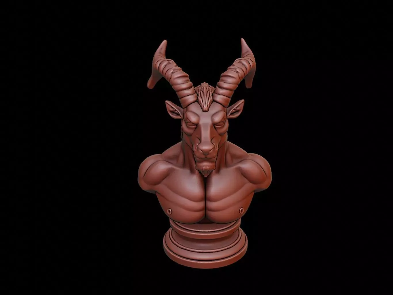 Centaur Beast Bust 3D print model_0