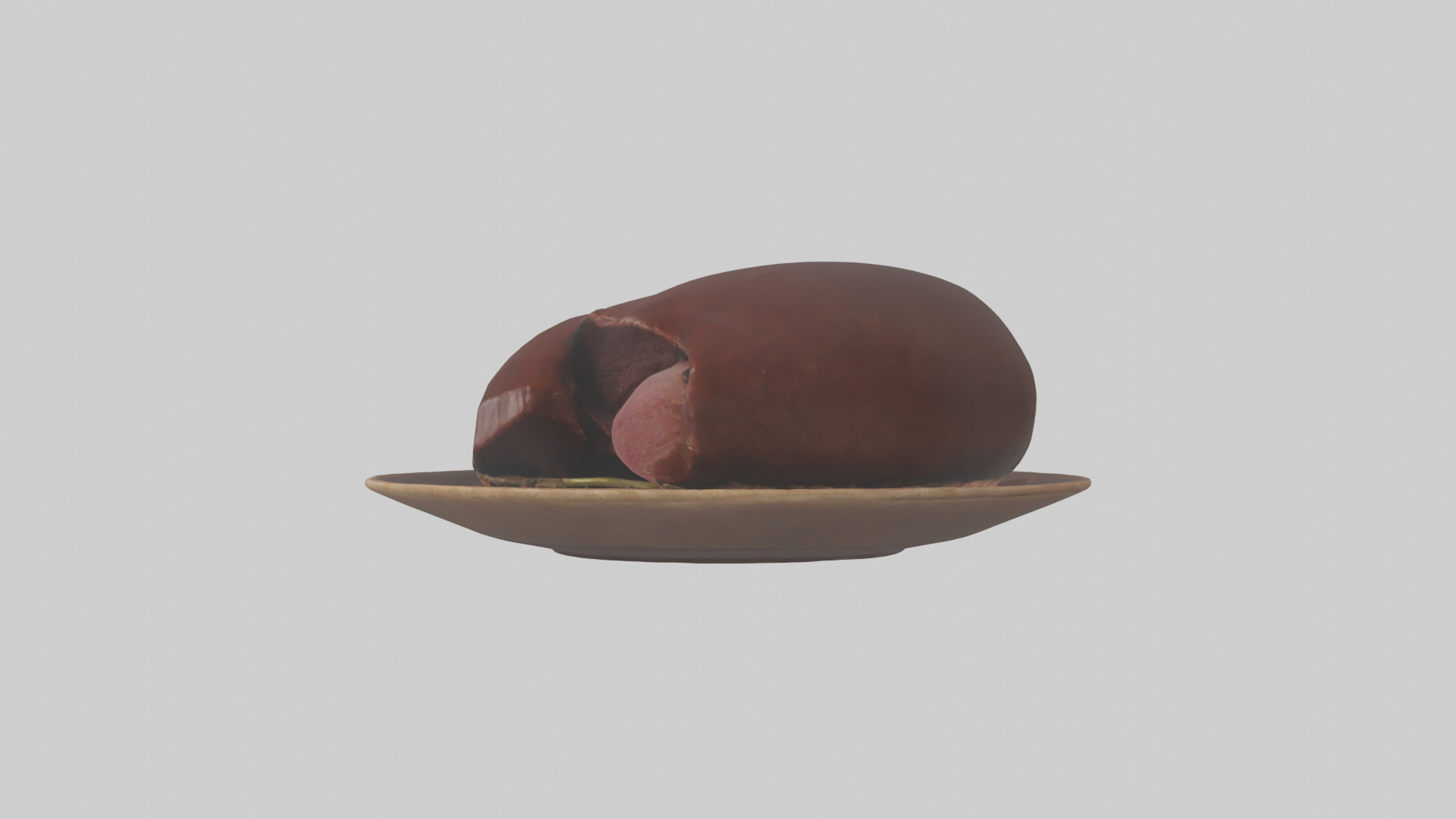 Kangaroo Liver Low-poly 3D model_10