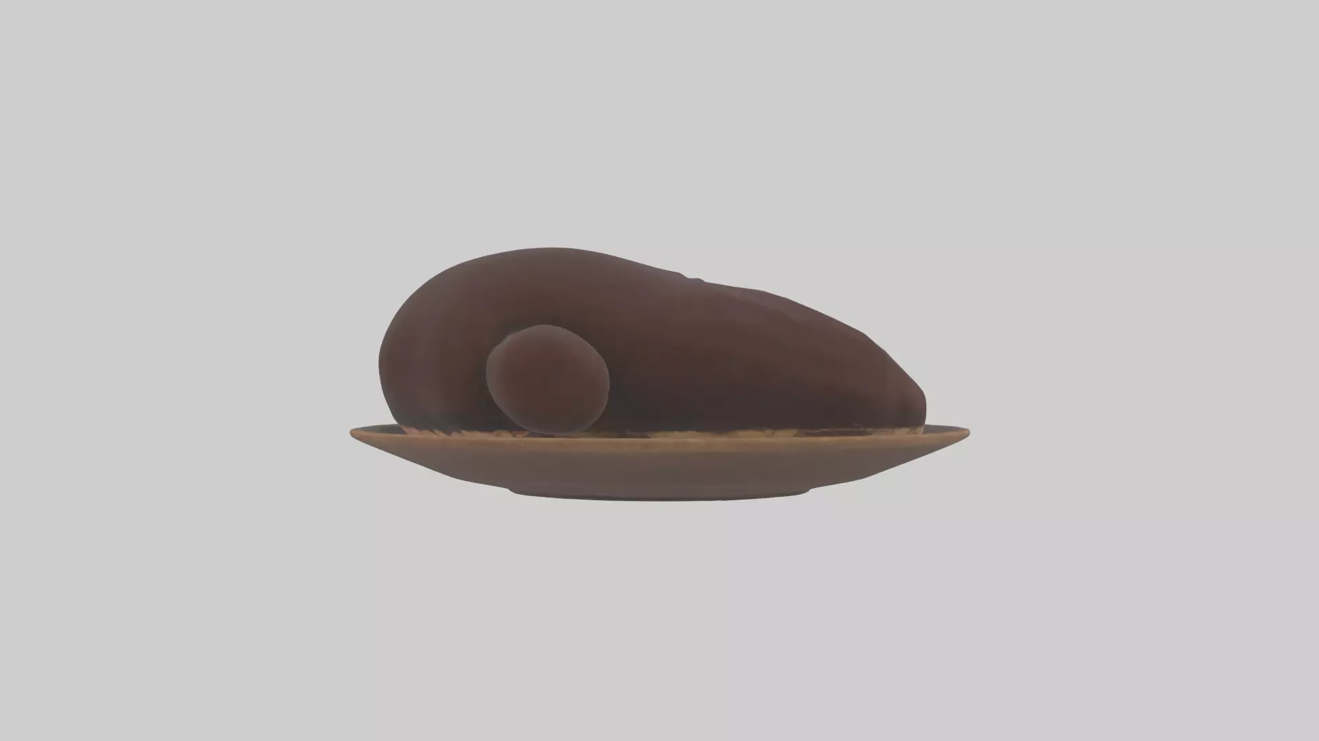 Kangaroo Liver Low-poly 3D model_0