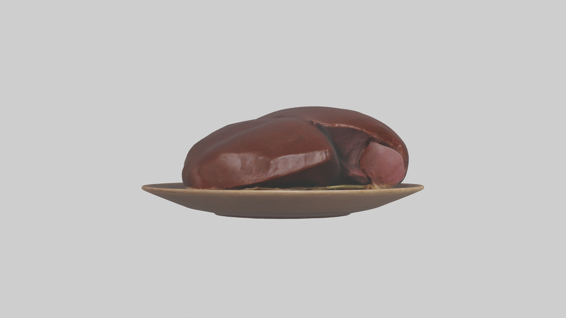 Kangaroo Liver Low-poly 3D model_11