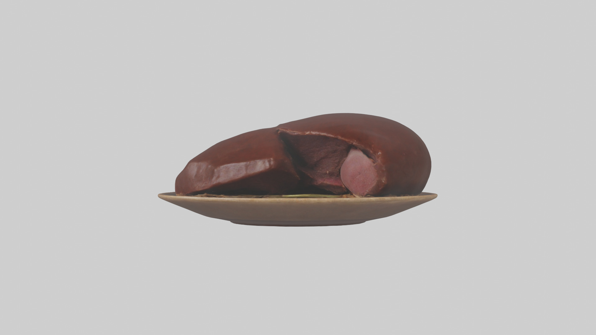 Kangaroo Liver Low-poly 3D model_9
