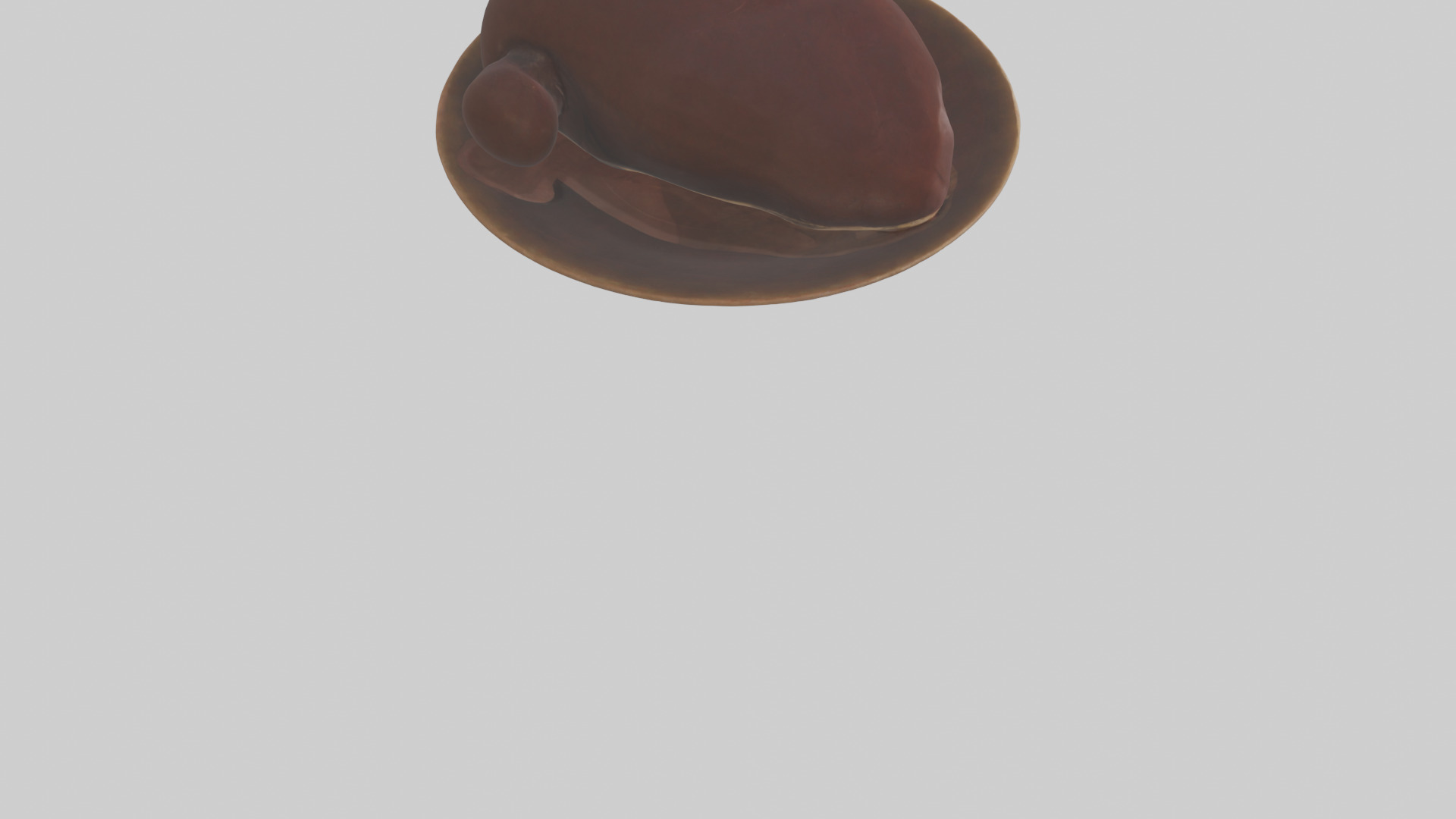 Kangaroo Liver Low-poly 3D model_4