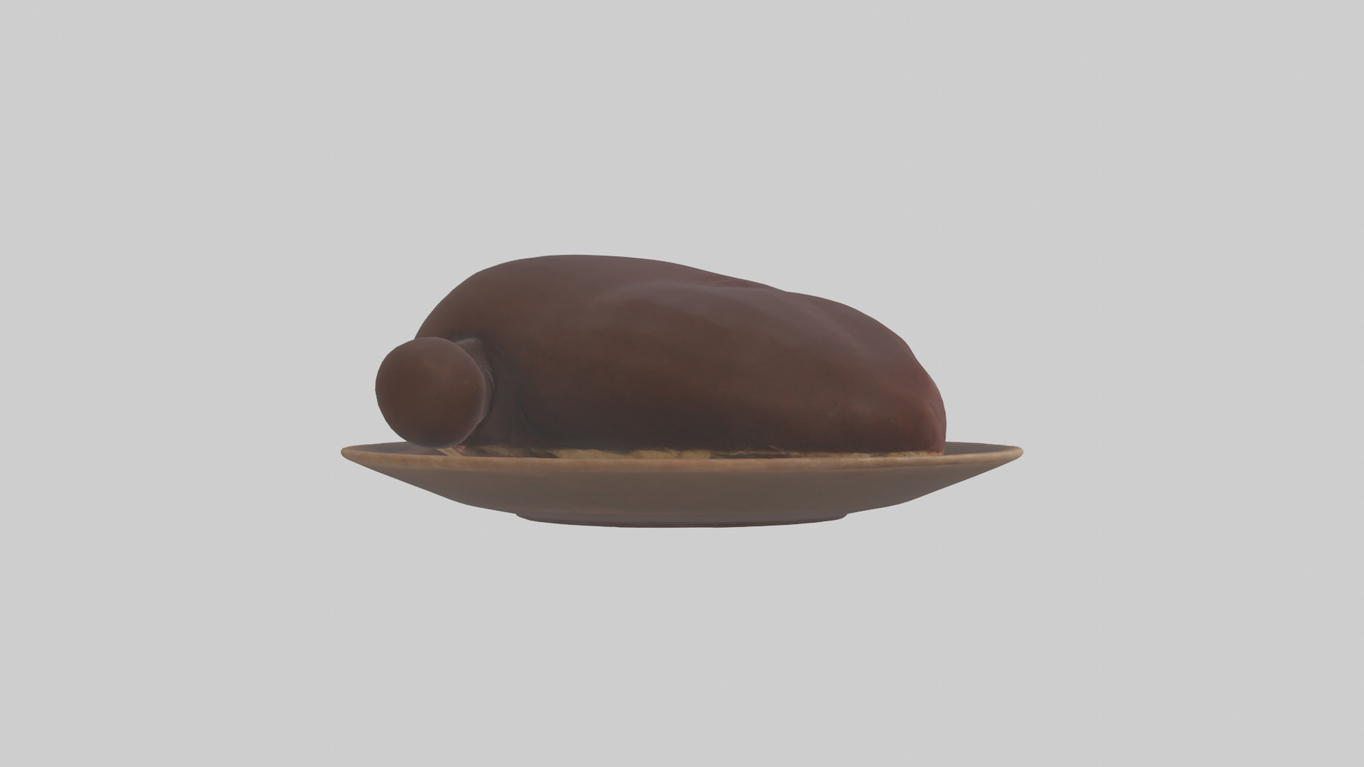 Kangaroo Liver Low-poly 3D model_2