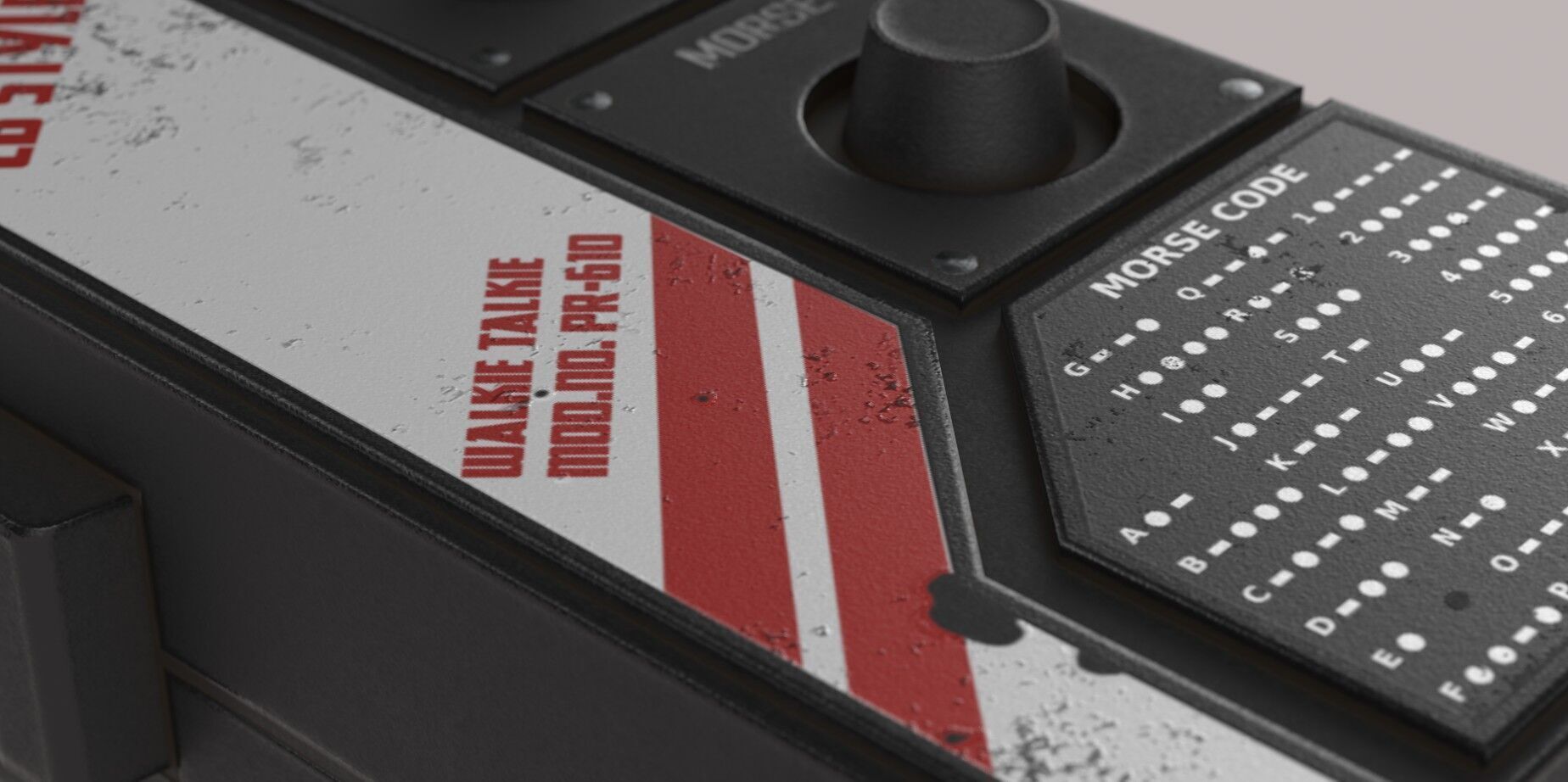 Retro Walkie Talkie - Eastern European style Game Ready Low-poly 3D model_2