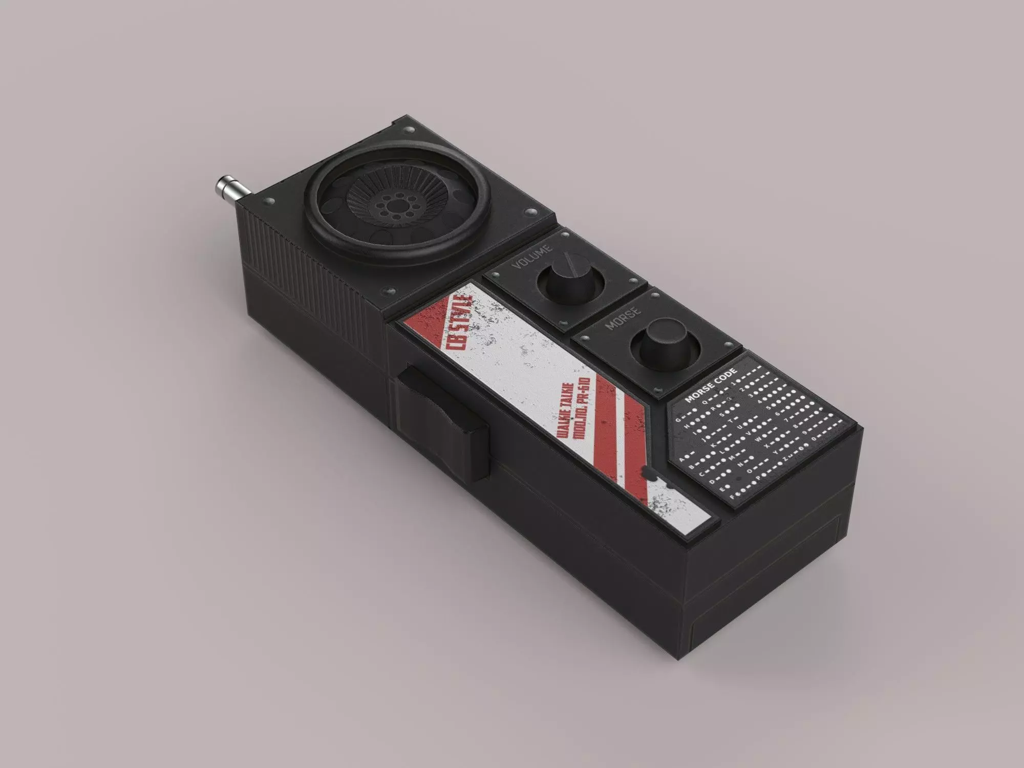 Retro Walkie Talkie - Eastern European style Game Ready Low-poly 3D model_0