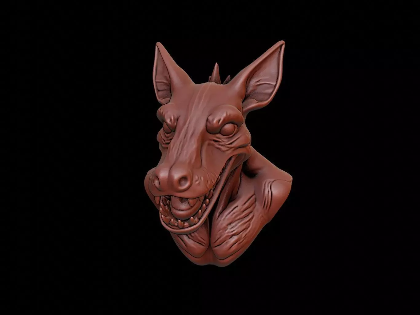 Chupacabra Beast Bust 3D print model