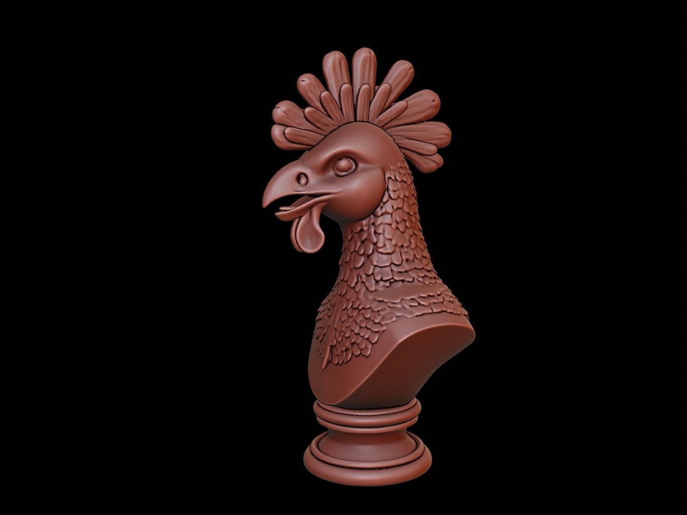 Cockatrice Beast Bust 3D print model_2