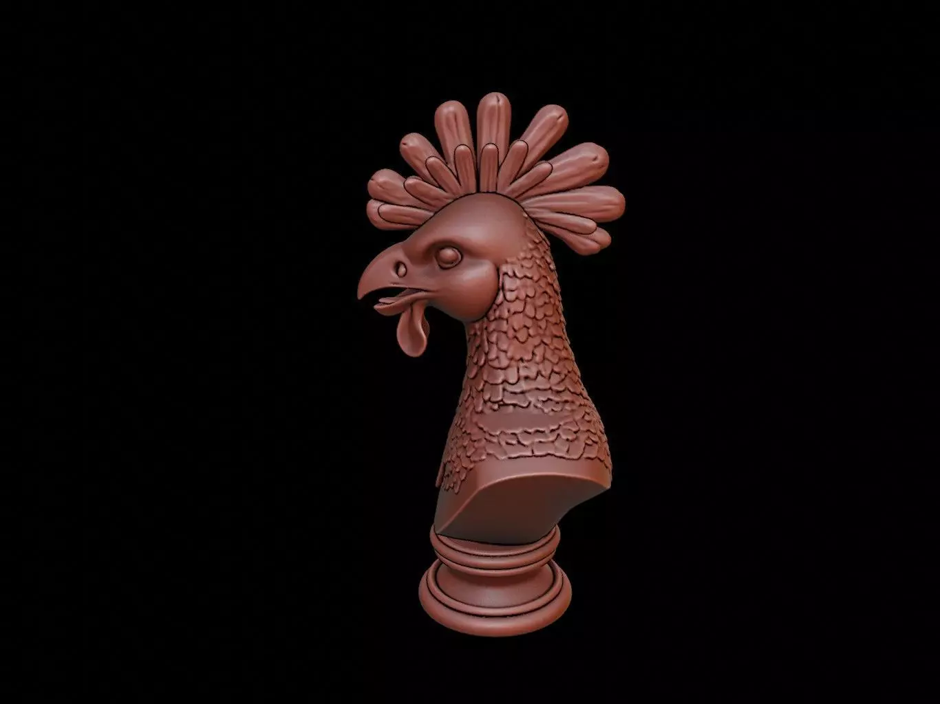 Cockatrice Beast Bust 3D print model_0