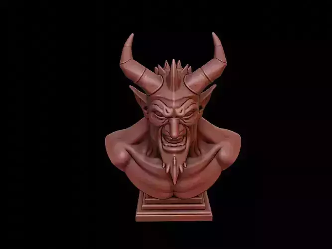 Crowned Demon Beast Bust