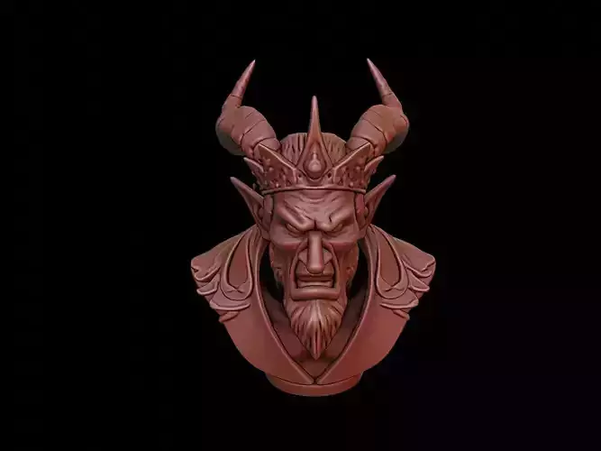 Crowned Demon Beast Bust