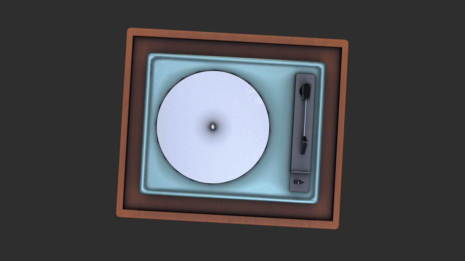 Vinyl player Low-poly 3D model_5