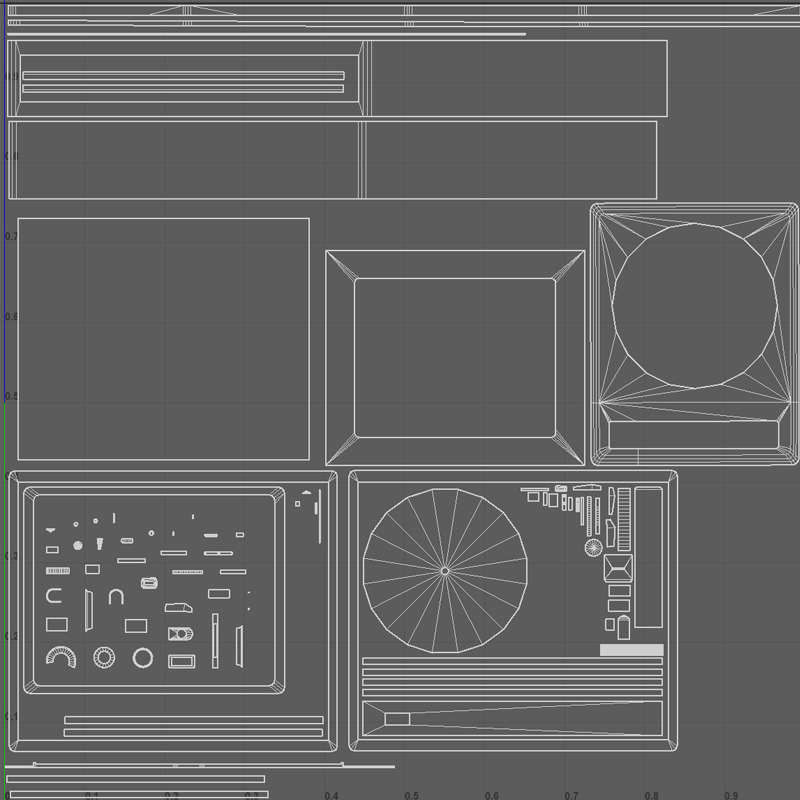 Vinyl player Low-poly 3D model_6