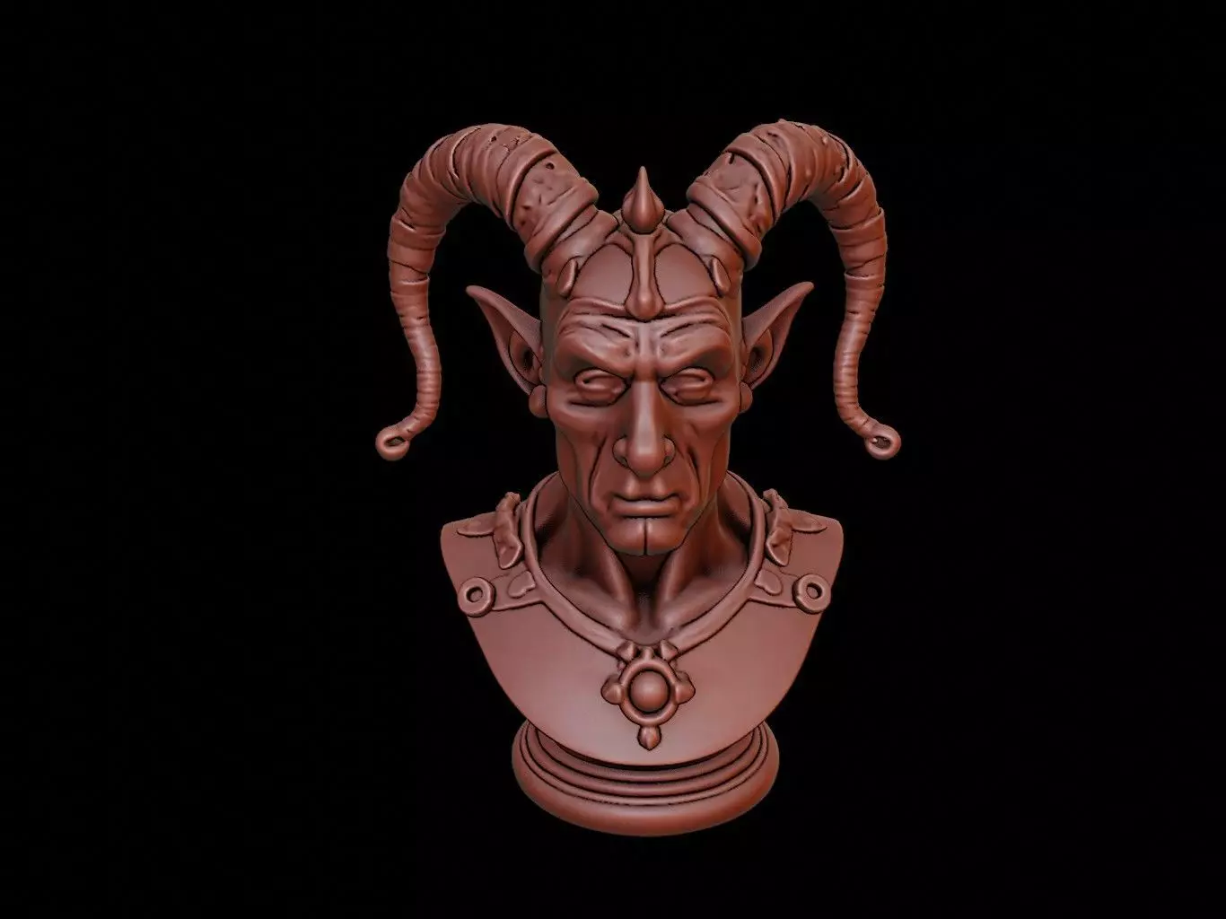 Djinn Beast Bust 3D print model