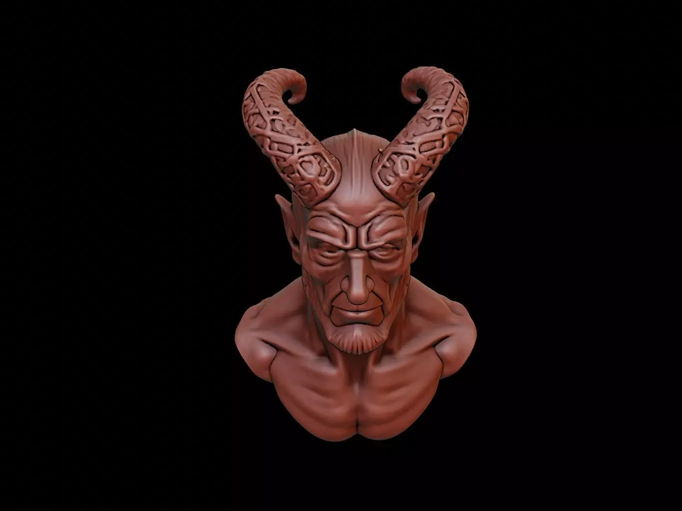 Djinn Beast Bust 3D print model_0