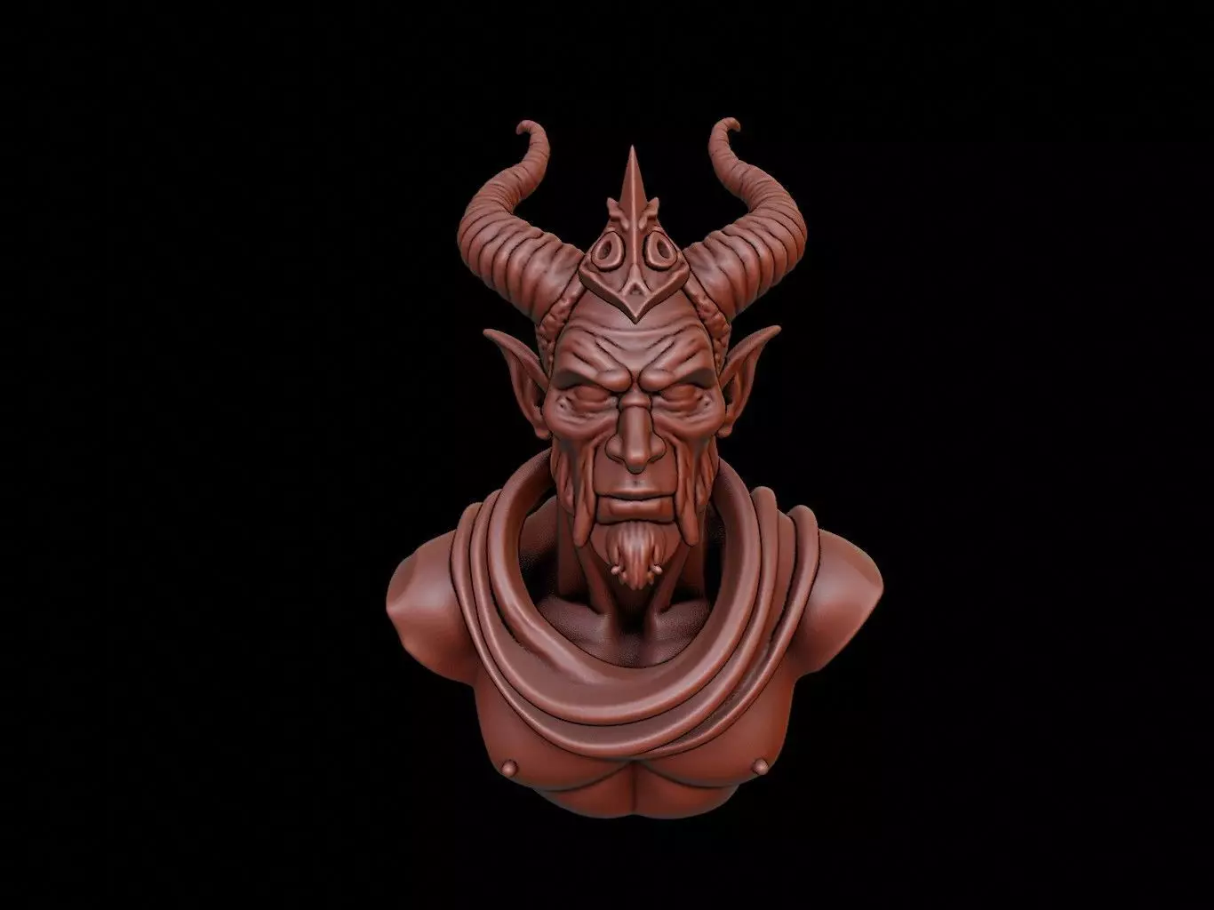 Djinn Beast Bust 3D print model