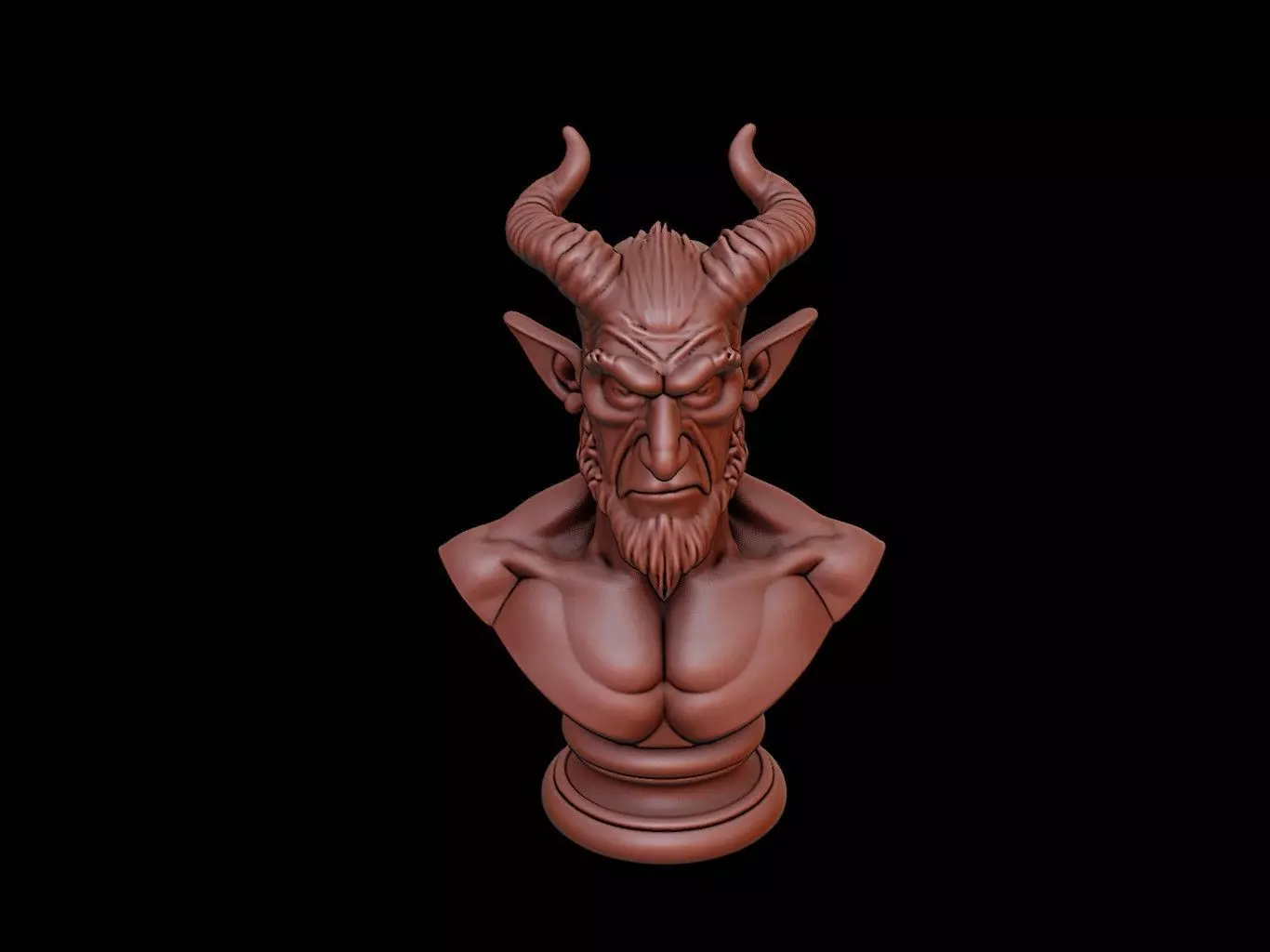 Djinn Beast Bust 3D print model_0