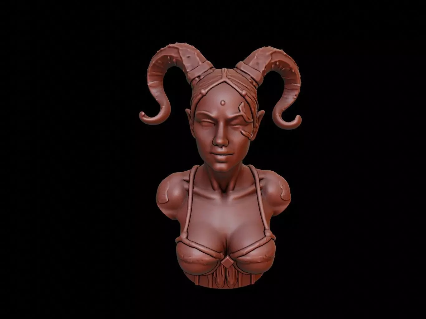 Dryad Beast Bust 3D print model_0