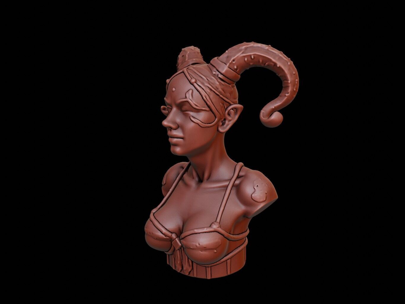 Dryad Beast Bust 3D print model_1
