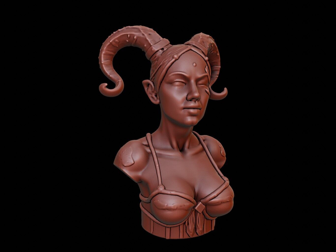 Dryad Beast Bust 3D print model_2