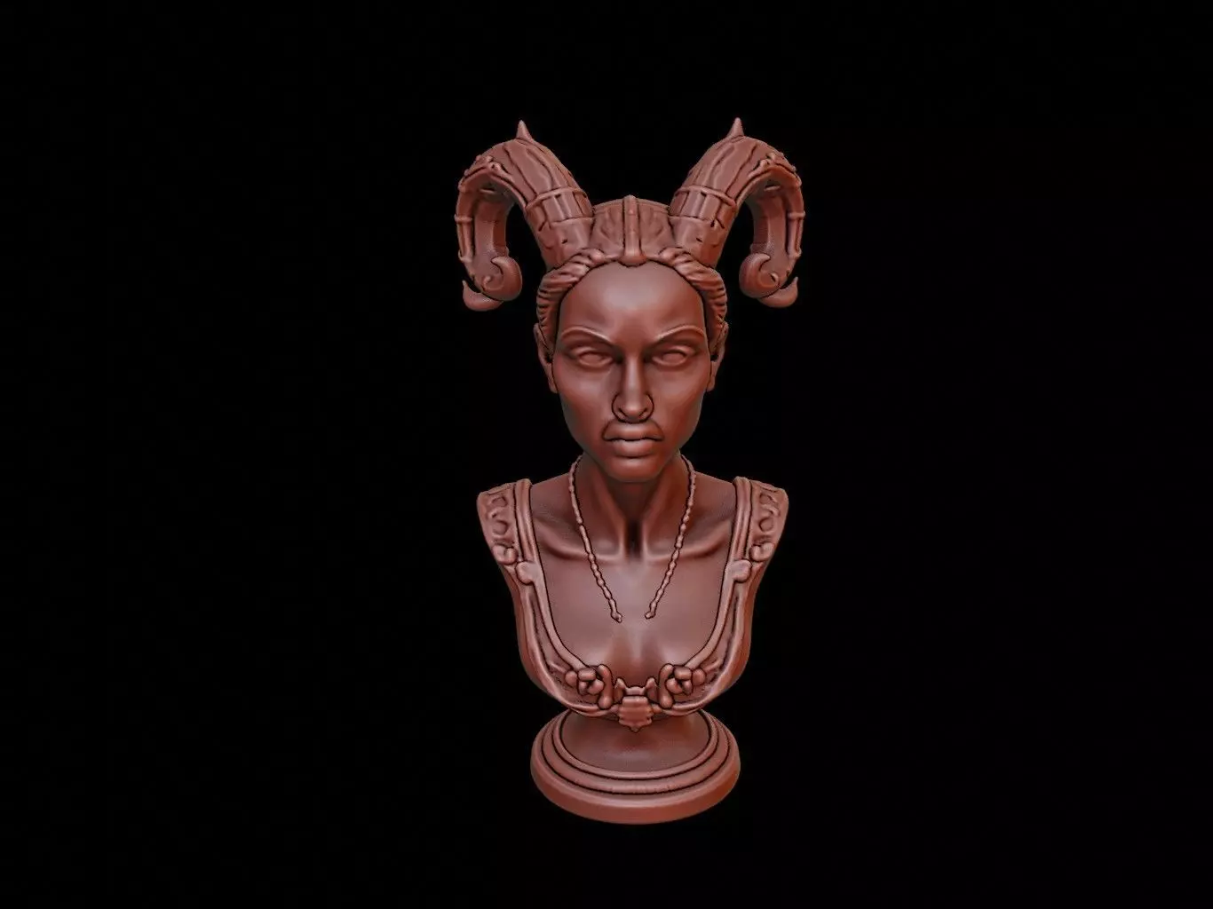 Dryad Beast Bust 3D print model_0