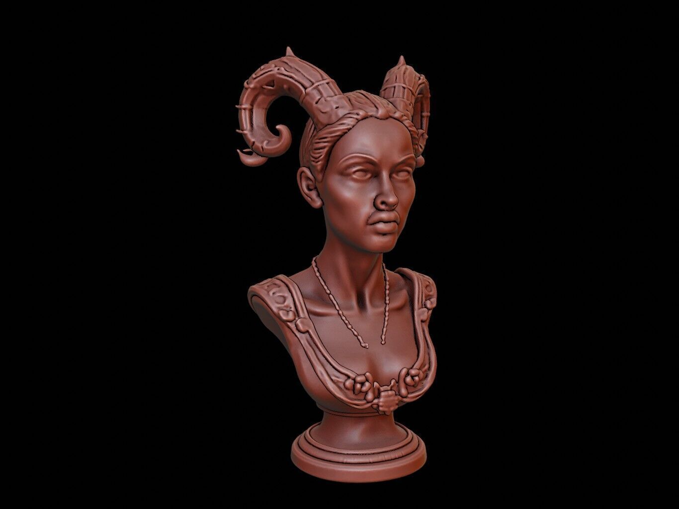 Dryad Beast Bust 3D print model_2