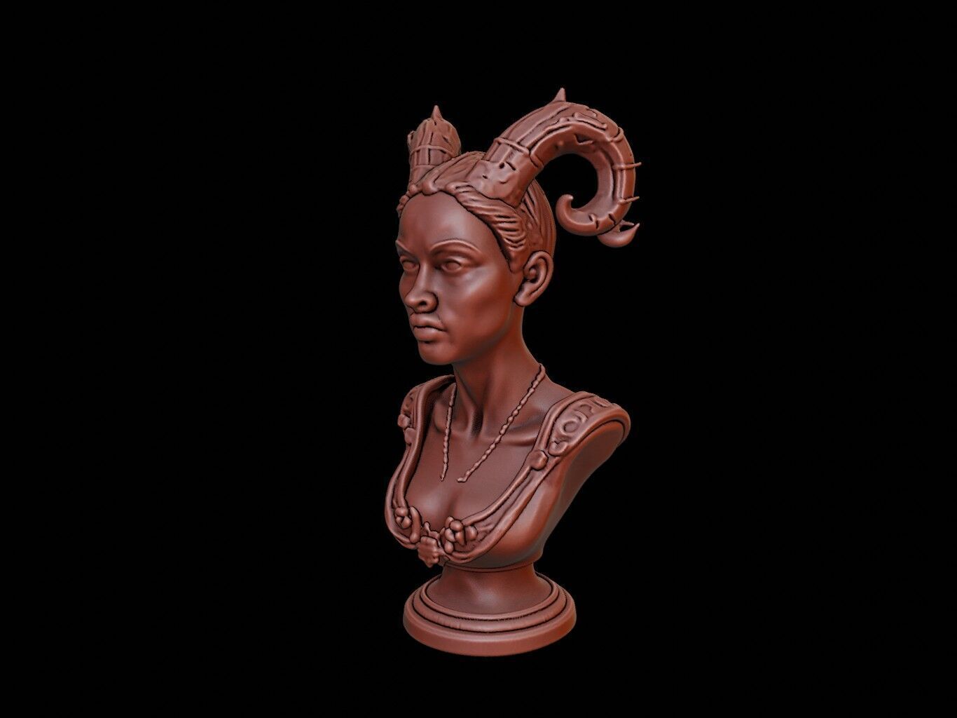 Dryad Beast Bust 3D print model_1