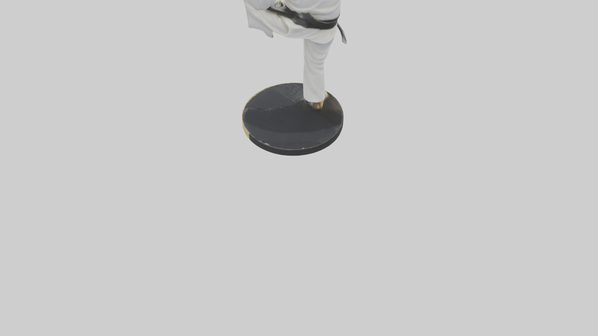 Karate Black Belt Statue model Low-poly 3D model_4