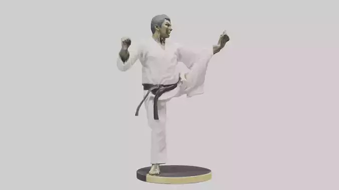 Karate Black Belt Statue model