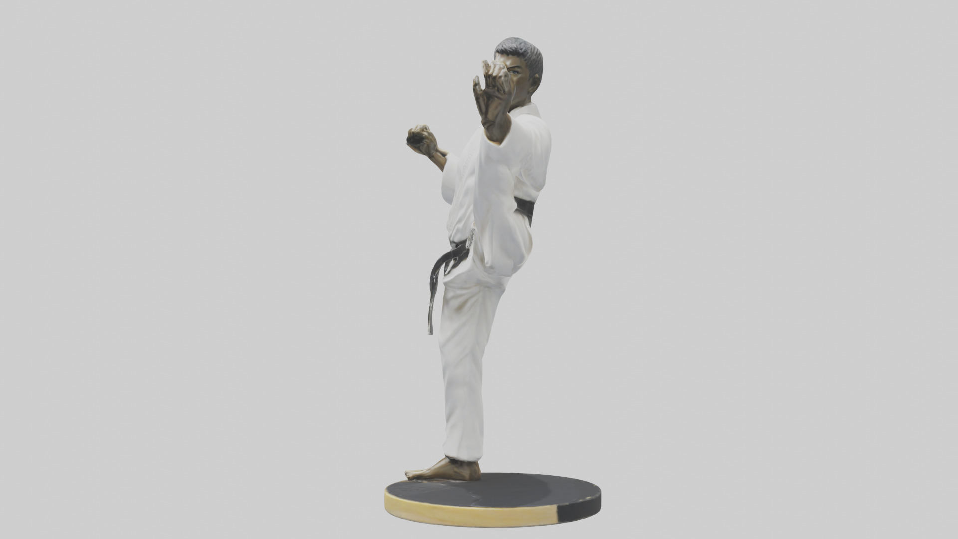 Karate Black Belt Statue model Low-poly 3D model_10