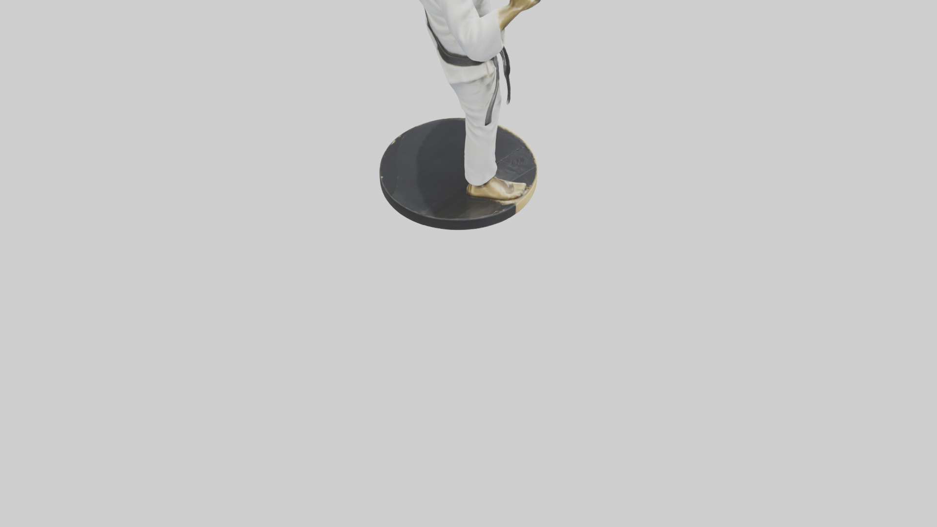 Karate Black Belt Statue model Low-poly 3D model_5
