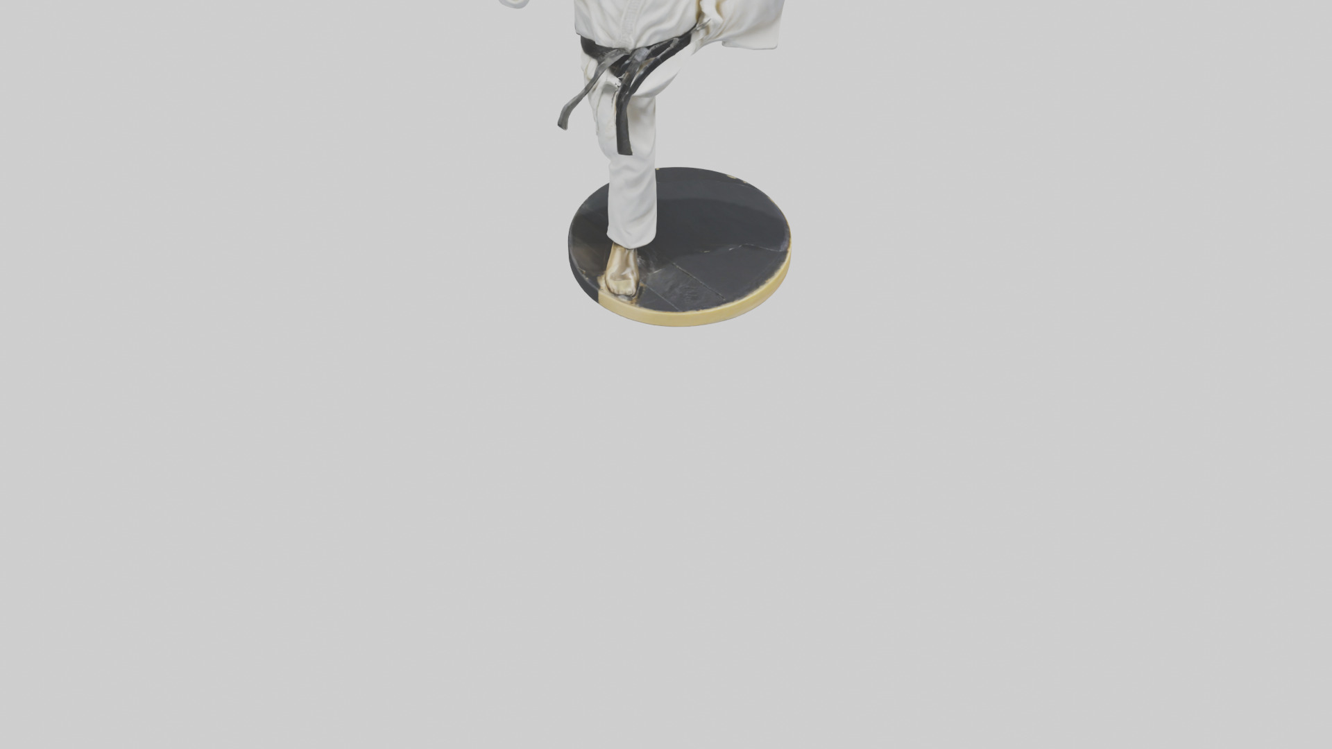 Karate Black Belt Statue model Low-poly 3D model_7
