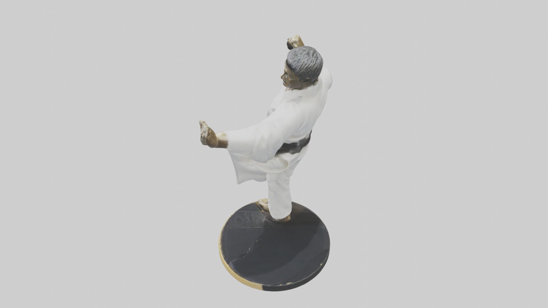 Karate Black Belt Statue model Low-poly 3D model_17