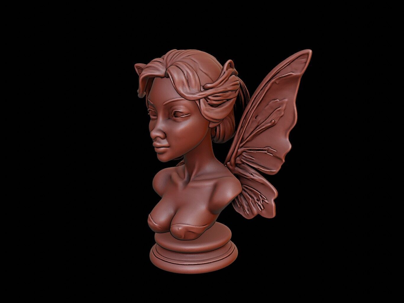 Fairy Beast Bust 3D print model_1