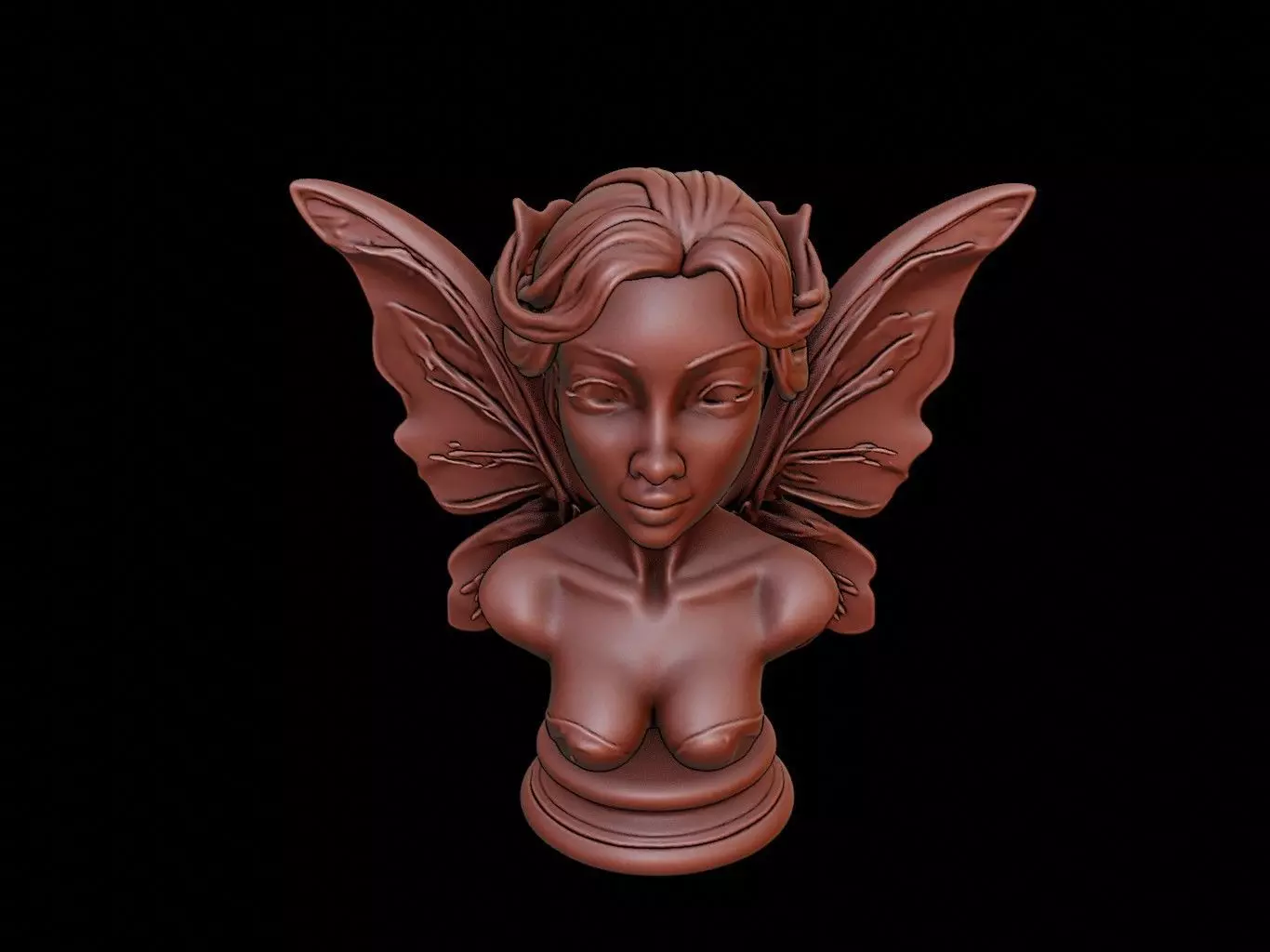 Fairy Beast Bust 3D print model_0