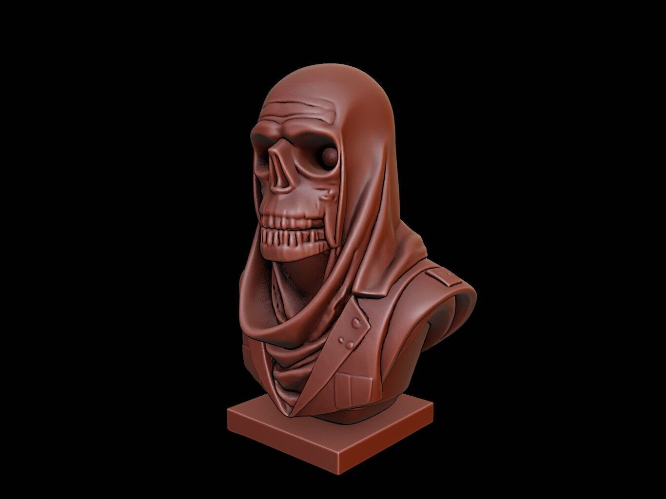 Ghost Beast Bust 3D print model_1