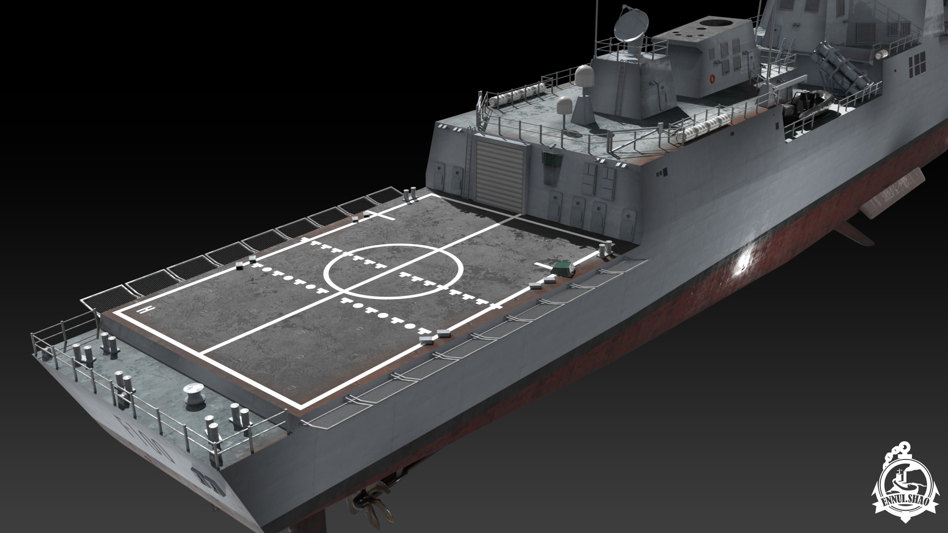 SPS Alvaro de Bazan Low-poly 3D model_10