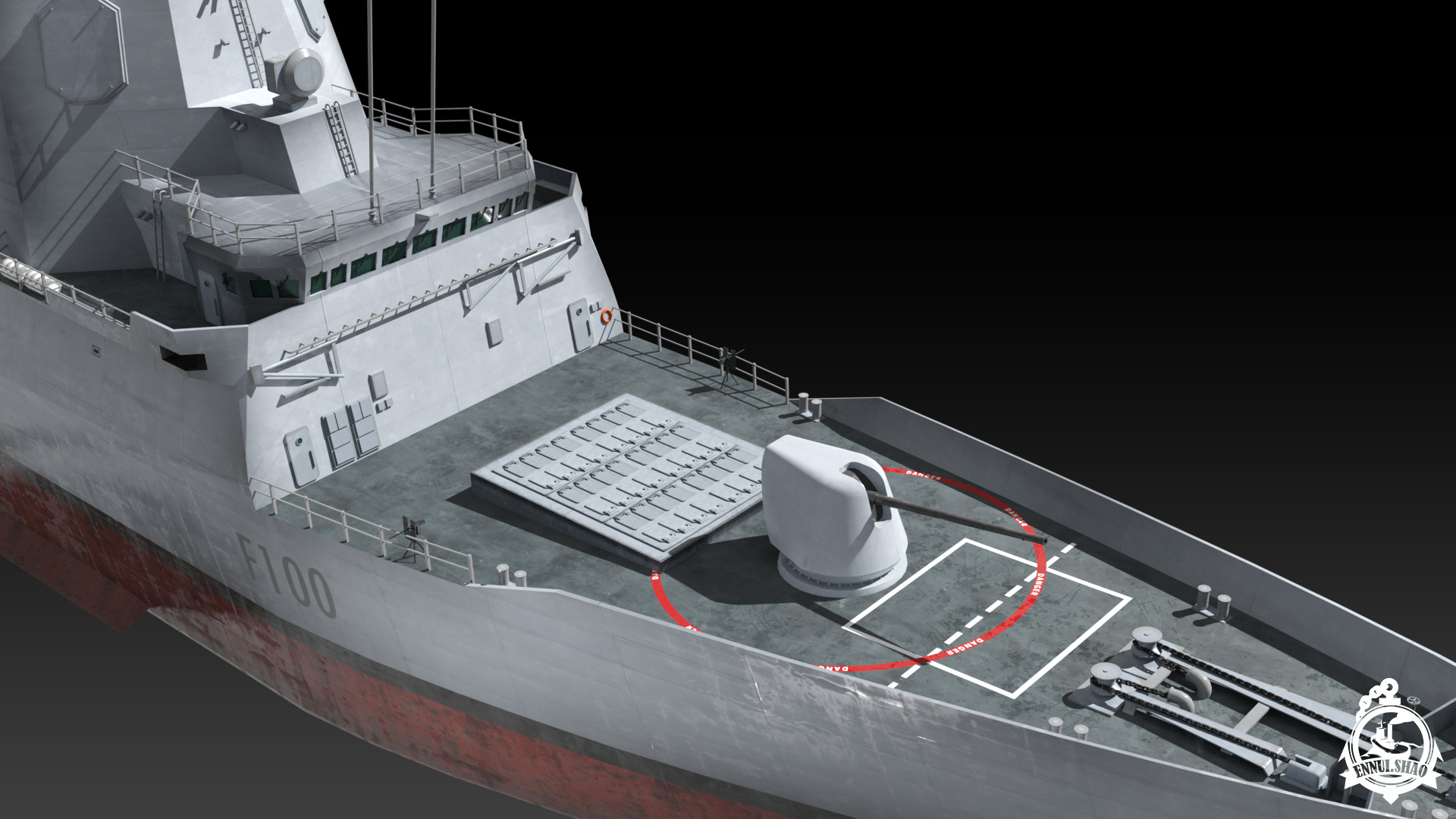 SPS Alvaro de Bazan Low-poly 3D model_8