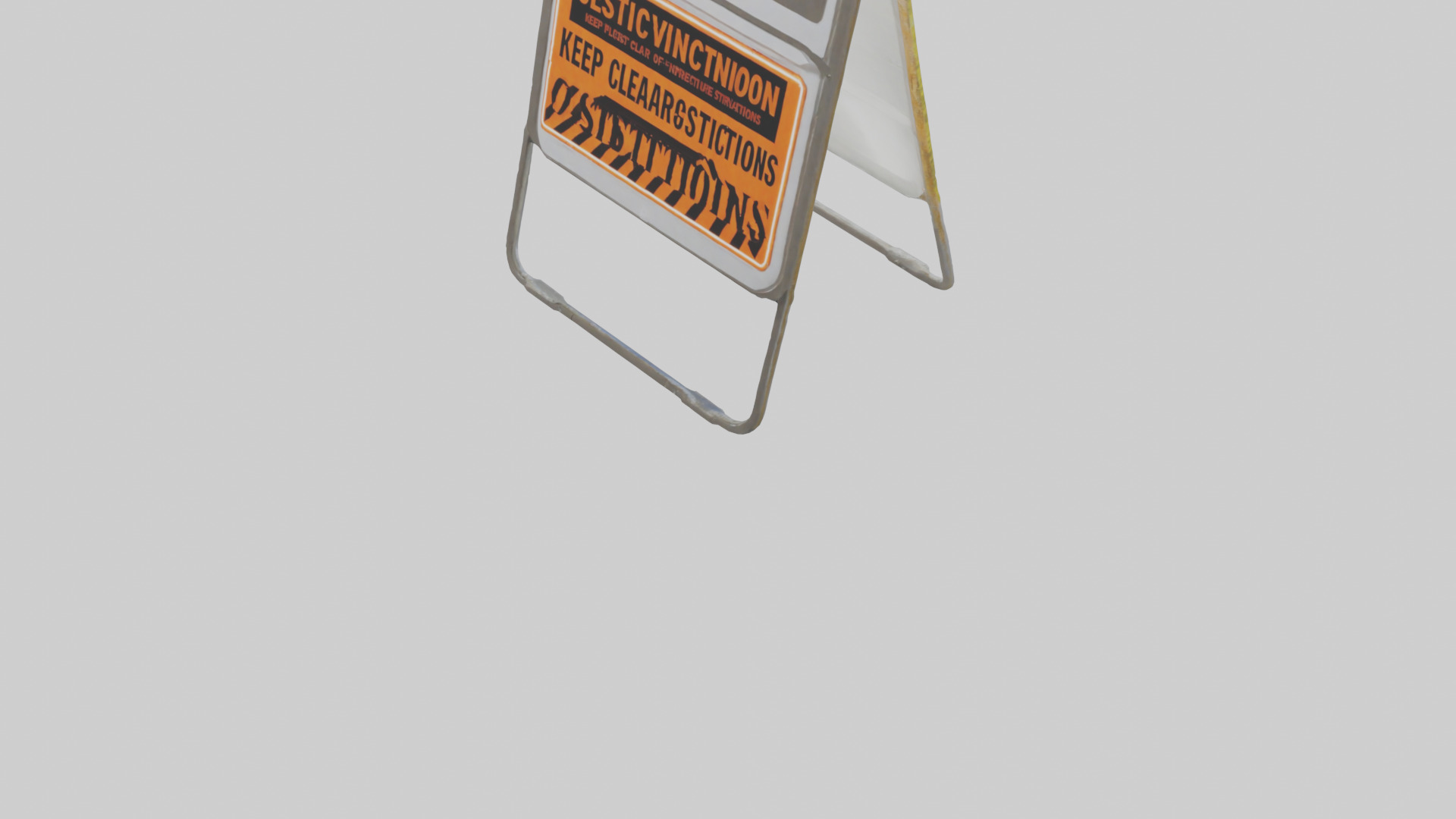 Keep Clear of Obstructions Attention Sign model Low-poly 3D model_5