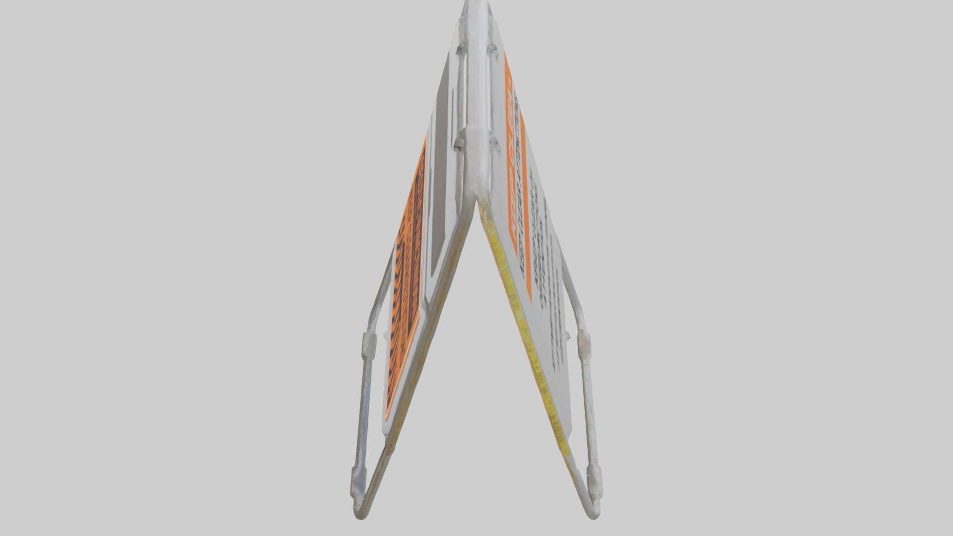 Keep Clear of Obstructions Attention Sign model Low-poly 3D model_17