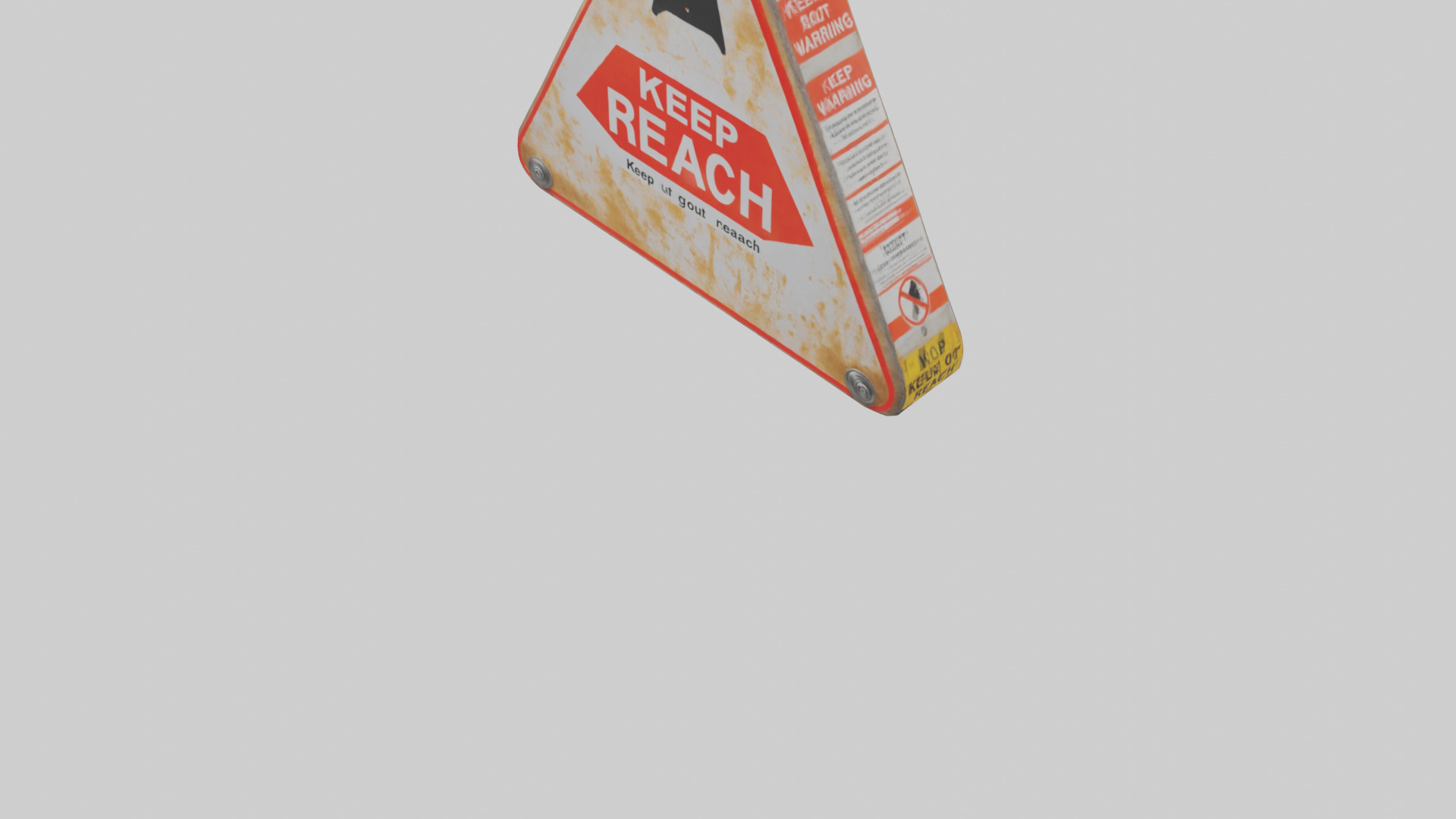 Keep Out of Reach Warning Sign model Low-poly 3D model_5