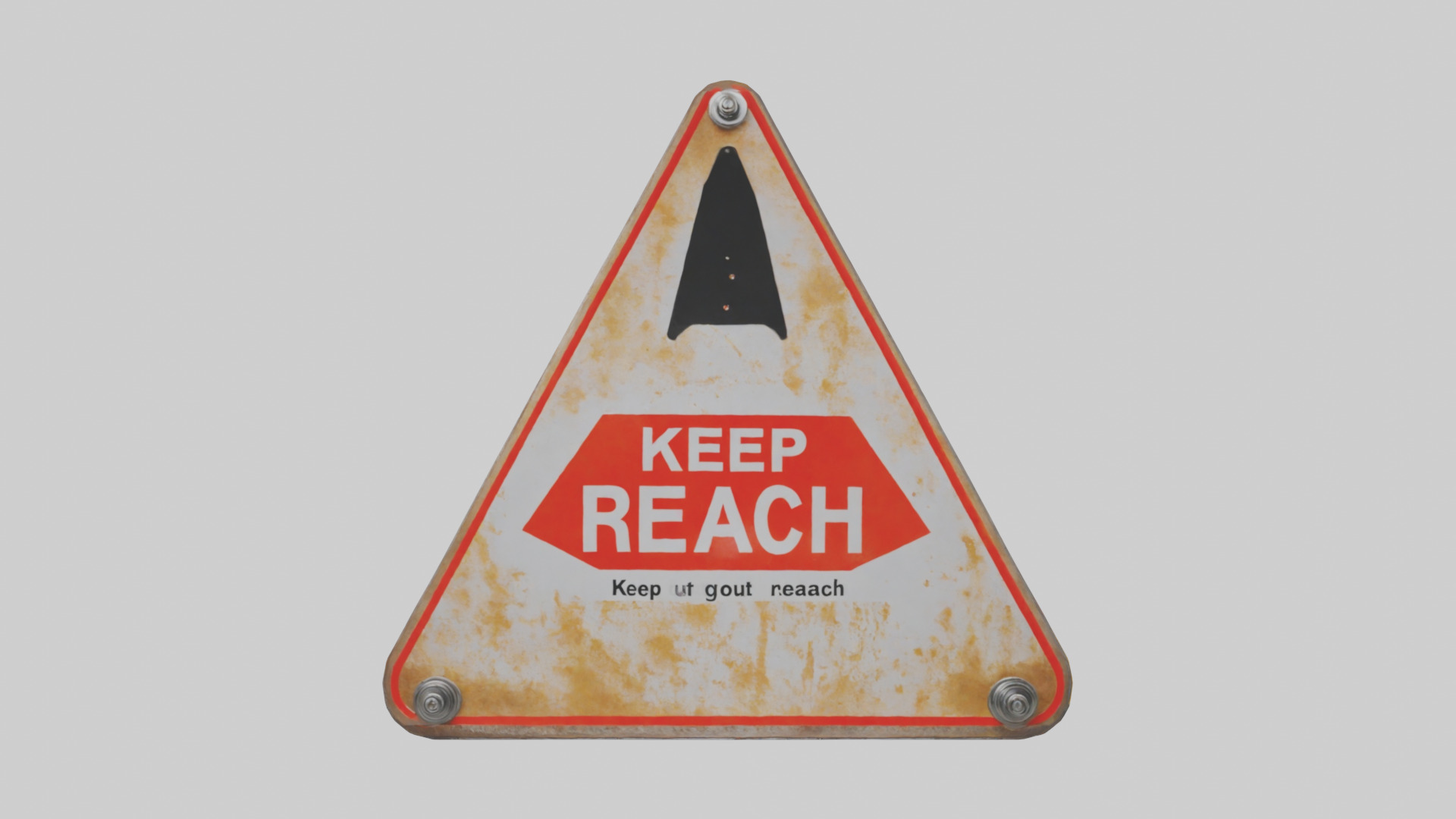 Keep Out of Reach Warning Sign model Low-poly 3D model_9