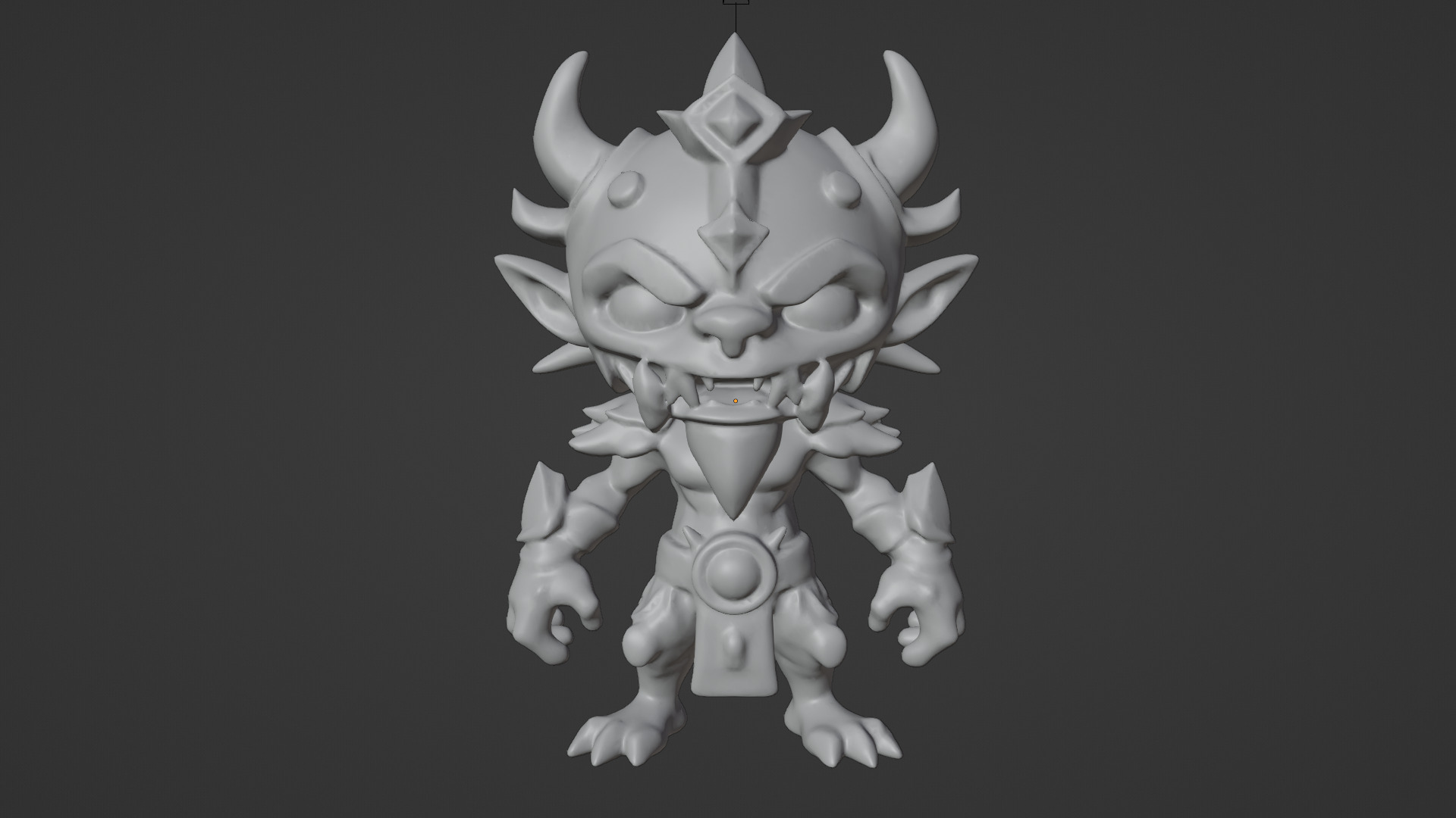 cartoon devil soldier 3D print model_4