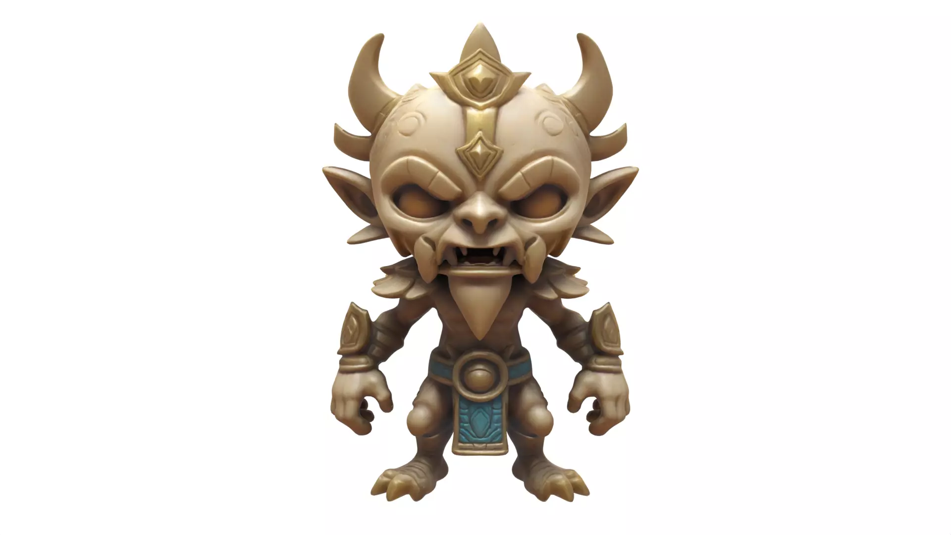 cartoon devil soldier 3D print model_0