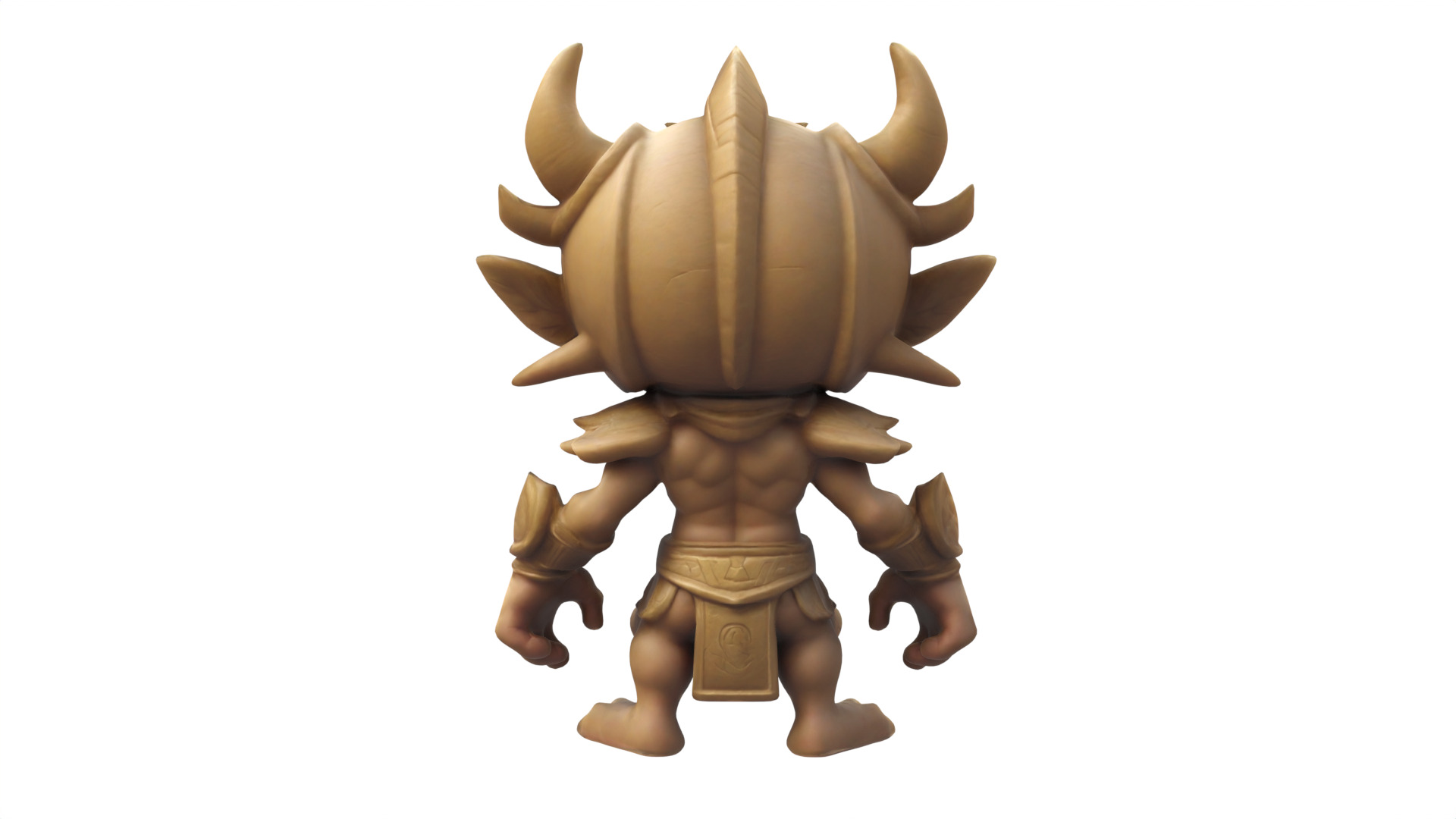 cartoon devil soldier 3D print model_3