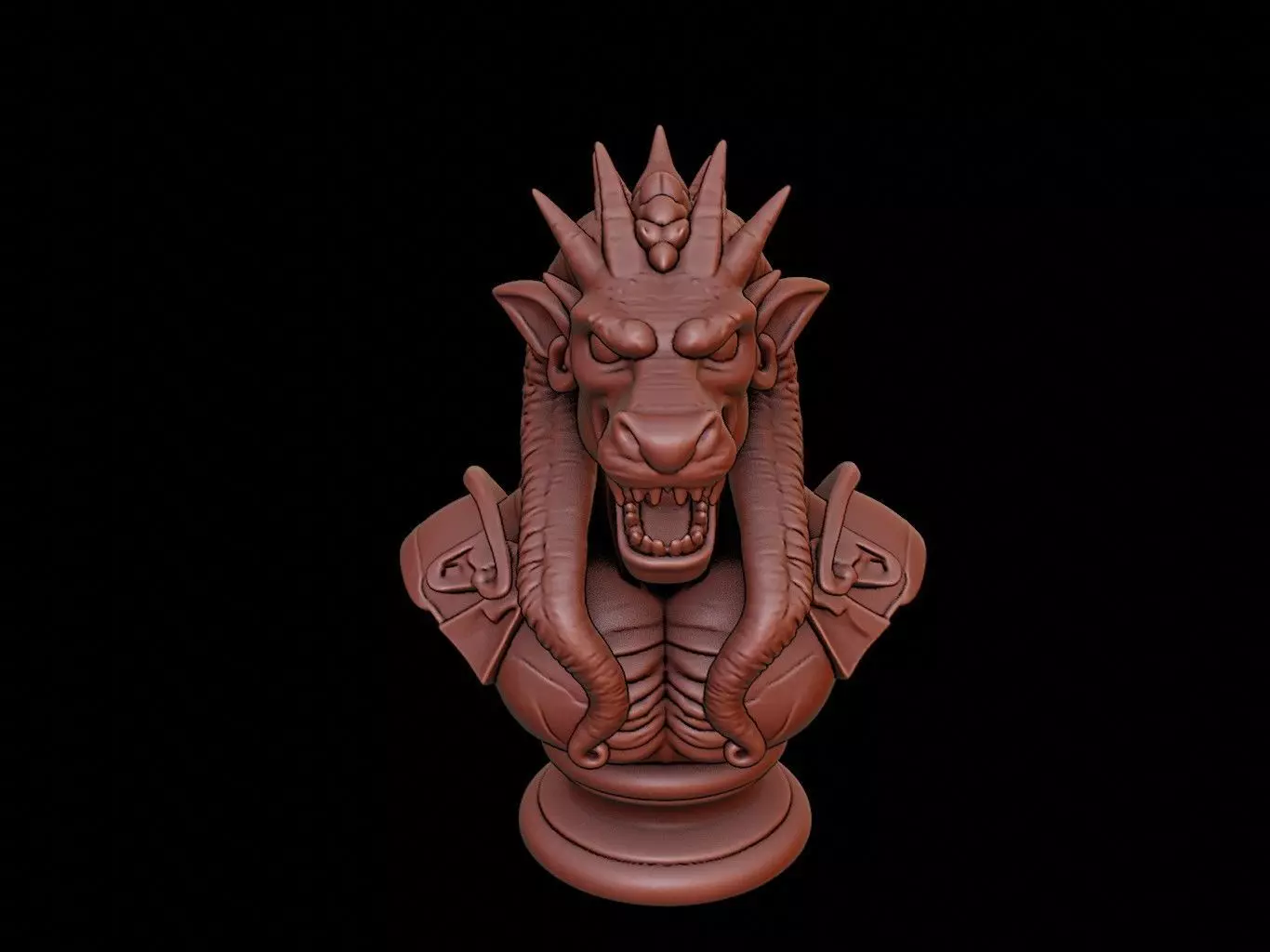 Gorgon Beast Bust 3D print model