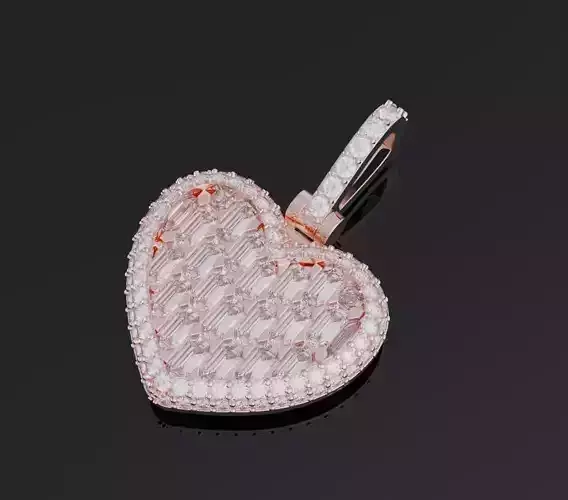 Emerald heart pendant