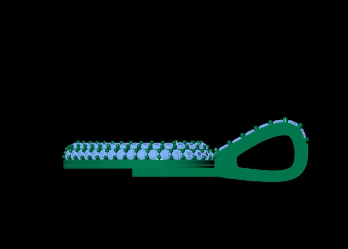 Emerald heart pendant 3D print model_6