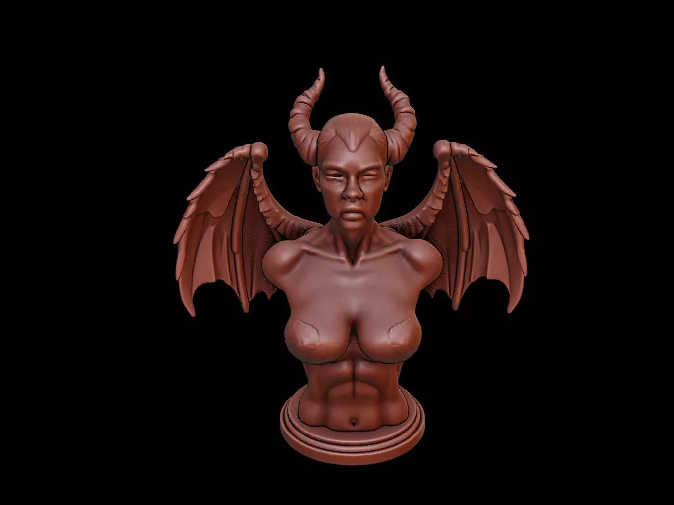 Harpy Beast Bust 3D print model_0